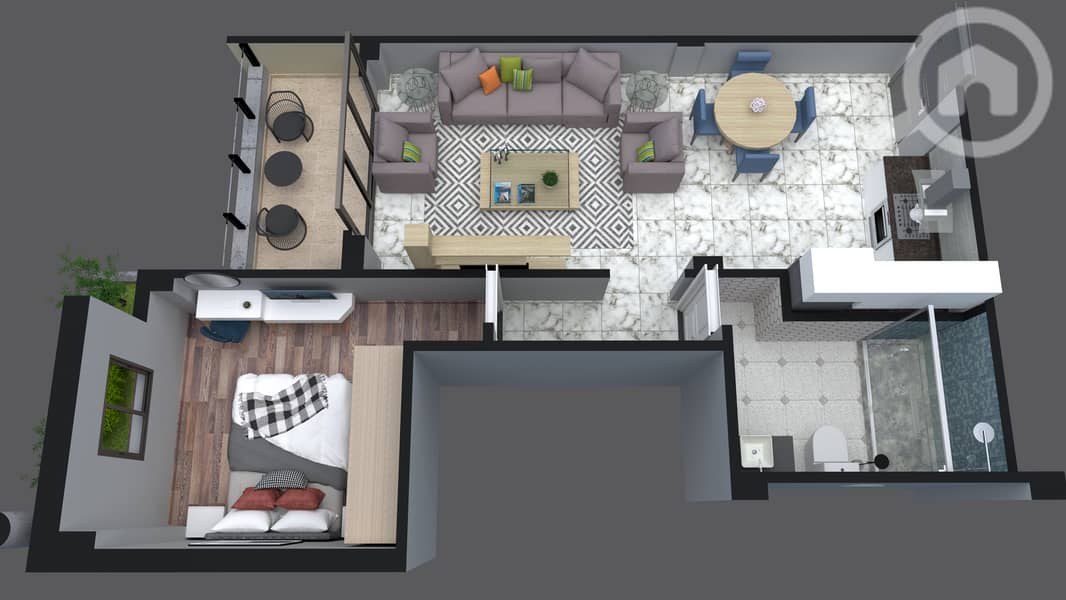 9 Model ( one bedroom 2 )2. png