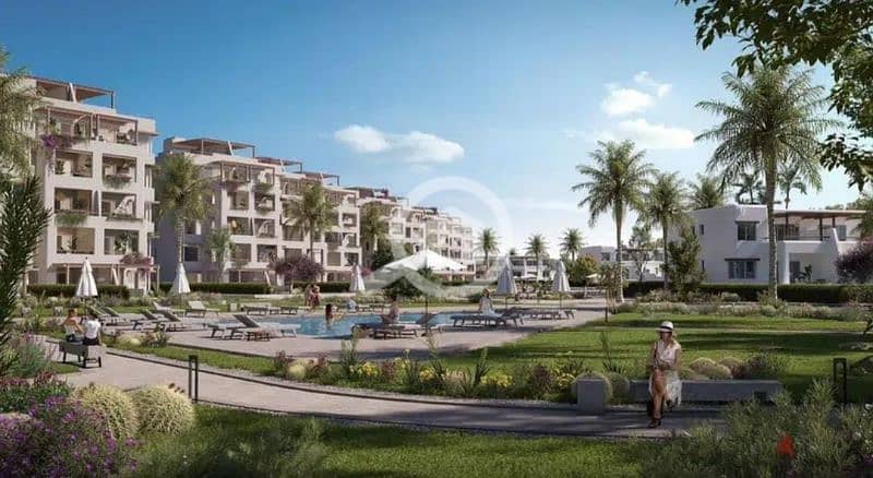 Garden apartment for sale in Bada Palm Hills with an area of 168 m The unit is fully finished with a 5% downpayment and the longest payment period