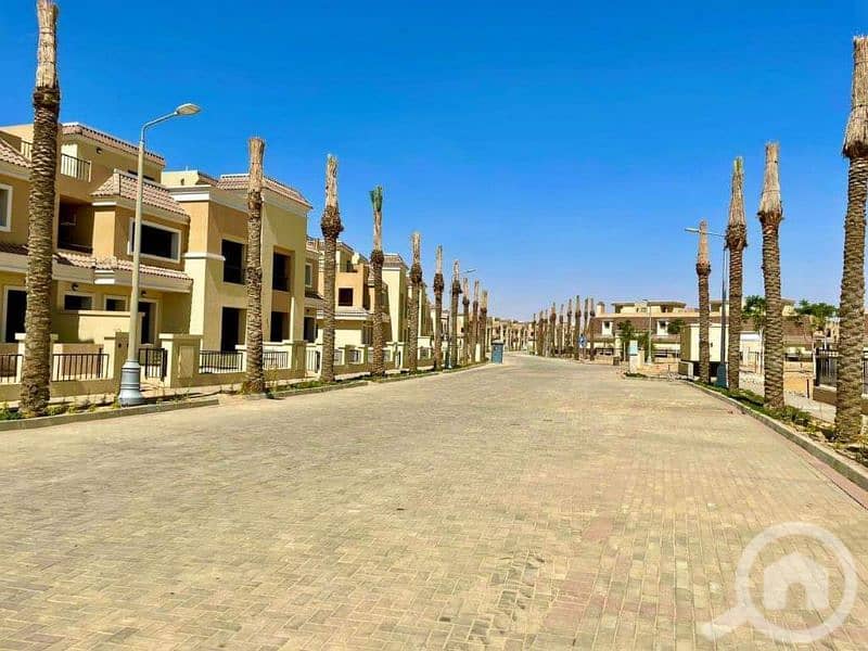 Own a townhouse inside Sarai Compound New Cairo with a 10% down payment of 220 meters with a 42% discount per cash