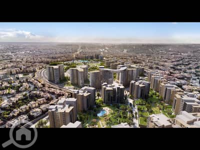 1 Bedroom Flat for Sale in New Cairo, Cairo - Bird's-eye-Cluster-m2. png