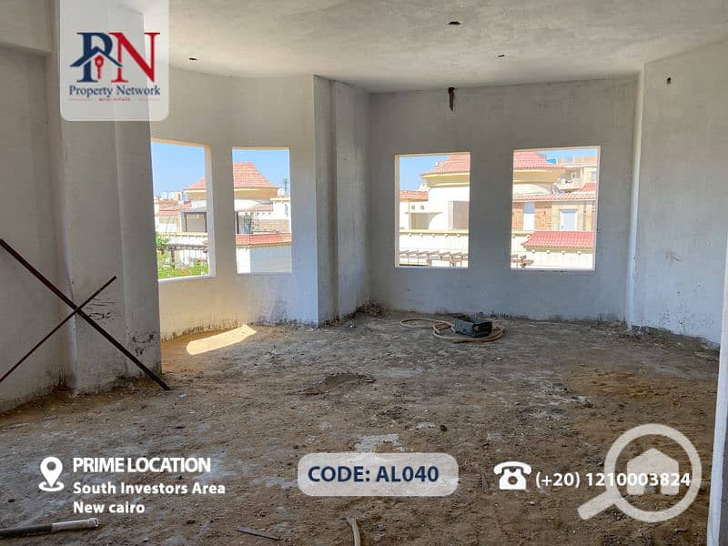 Administrative Office for Rent 115 meters - South Investors Area, Parking: Available, Finished : Semi - finished, Security, Inside a gated community.