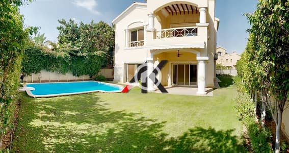 4 Bedroom Villa for Rent in New Cairo, Cairo - luxurious Stand Alone with pool For Rent in Katameya Hills - New Cairo