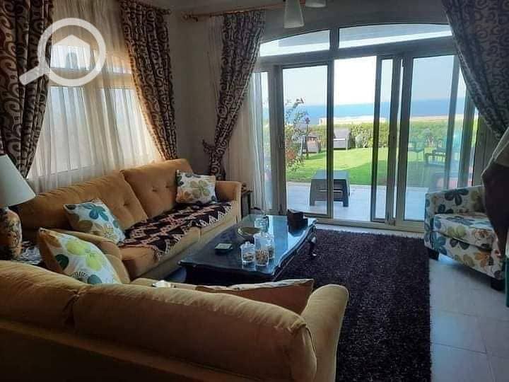 شالية 105م متشطب للبيع في تلال السخنة رؤيه كاملة للبحر Chalet 105sqm Fully Finished for sale at Telal Elsokhna frist row sea