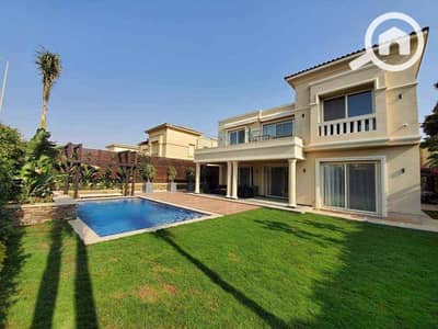 5 Bedroom Villa for Sale in New Cairo, Cairo - Standalone Villa for sale in Swan Lake Residence Hassan Allam, New Cairo First settlement next to Waterway