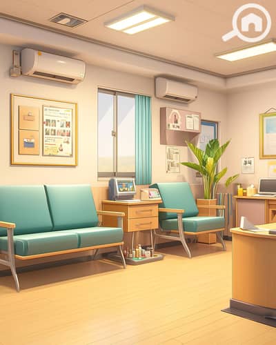 Clinic for Sale in New Cairo, Cairo - 3d-cartoon-hospital-healthcare-scene. jpg