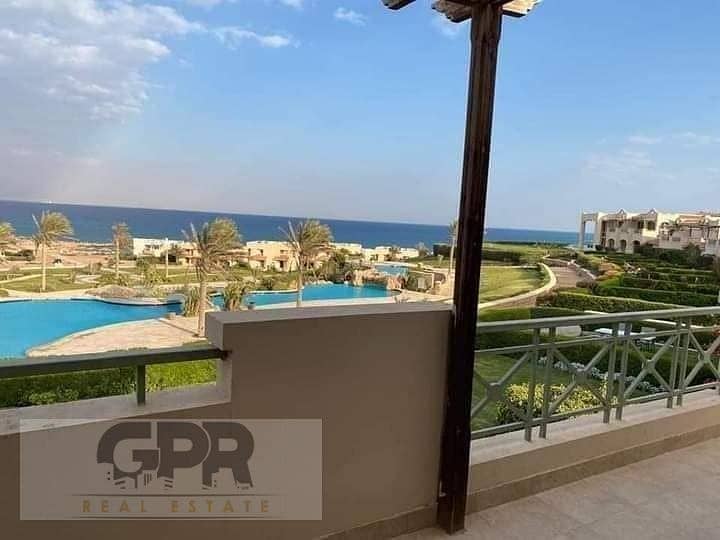 شالية دابل فيو للبيع بالتقسيط متشطب فندقى في قرية تلال السخنة Chalet Double Amazing View for sale in Telal Sukhna خطوات ل حمام السباحة و الاجون والبحر