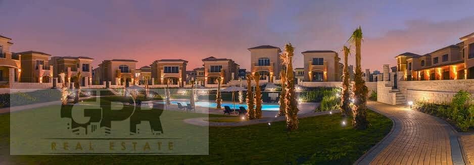 Twin villa for sale Stone Park Katameya New Cairo 228m with installments  ستون بارك قطامية التجمع الخامس