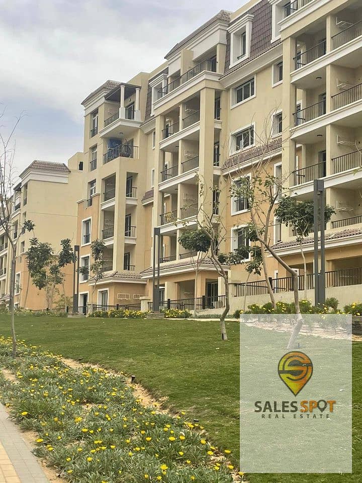 Apartment 158m for sale in a private garden in Sarai New Cairo