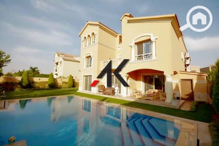 4 Bedroom Villa for Rent in New Cairo, Cairo - Furnished Stand Alone L750m. with pool For Rent in Kattameya Hills - New Cairo