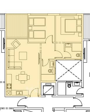 11 layout 438 2bed. PNG