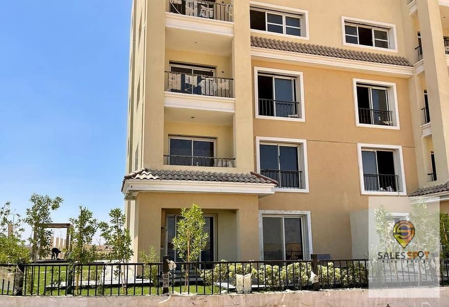 duplex دوبلكس بحديقة بمقدم 5% للبيع في sarai new cairo سراى - امام مدينتي