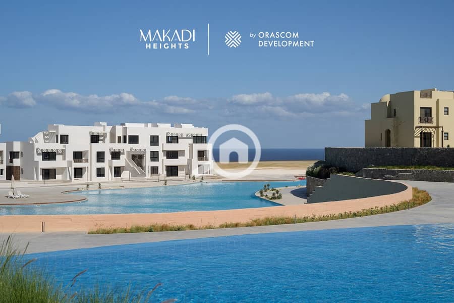 Fully Finished Chalet 119m+52m garden with kitchen Cabinets open view in Makadi Heights Hurghada