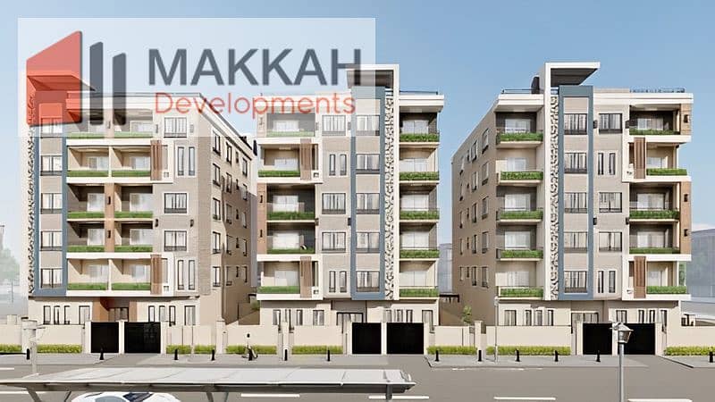 Apartment in the Ninth District, 6th of October City, with an area of 155 sqm featuring 3 bedrooms and 2 bathrooms, available for installment directly