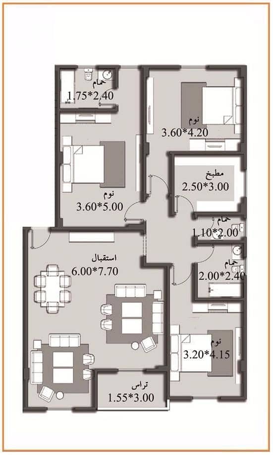 7 بلان الشقه 2. jpg