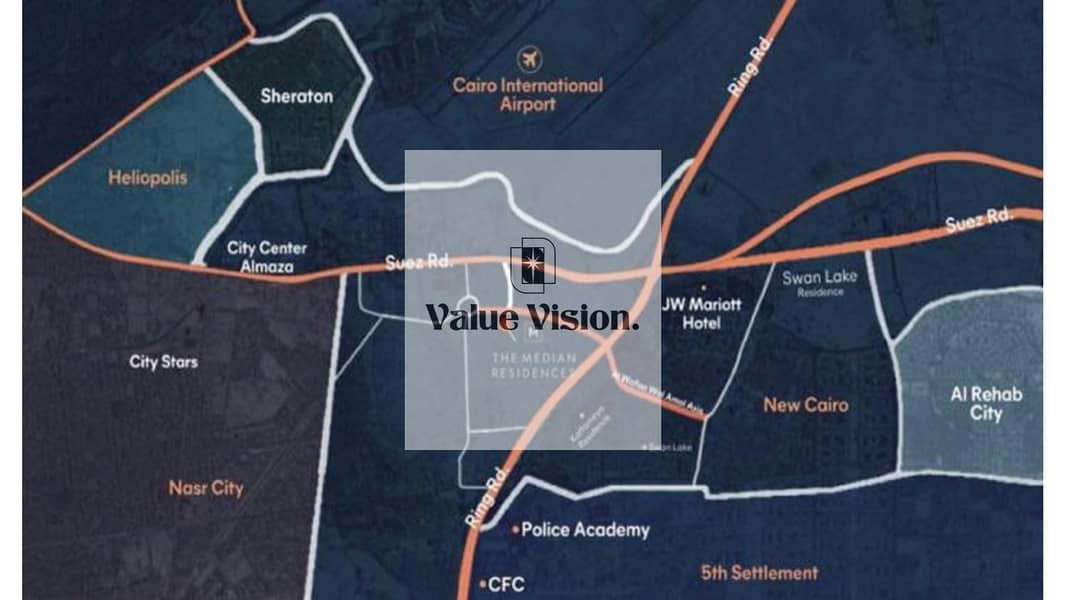 10 Location-of-The-Median-Residences-New-Cairo. jpg