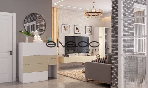 3 Bedroom Flat for Sale in New Cairo, Cairo - entryway-design-with-handleless-shoe-cabinet-and-round-mirror. jpg